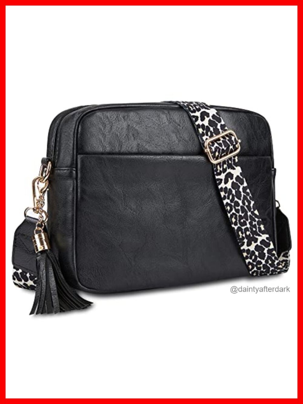 Women's Leather Crossbody Bag Zipper Shoulder Camera Purse